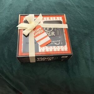 Clothing and water bottle